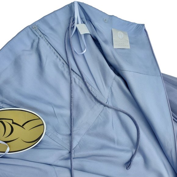 Vintage Watters and Watters Light Blue Strapless Chiffon Maxi Dress Size 2 - Picture 10 of 13